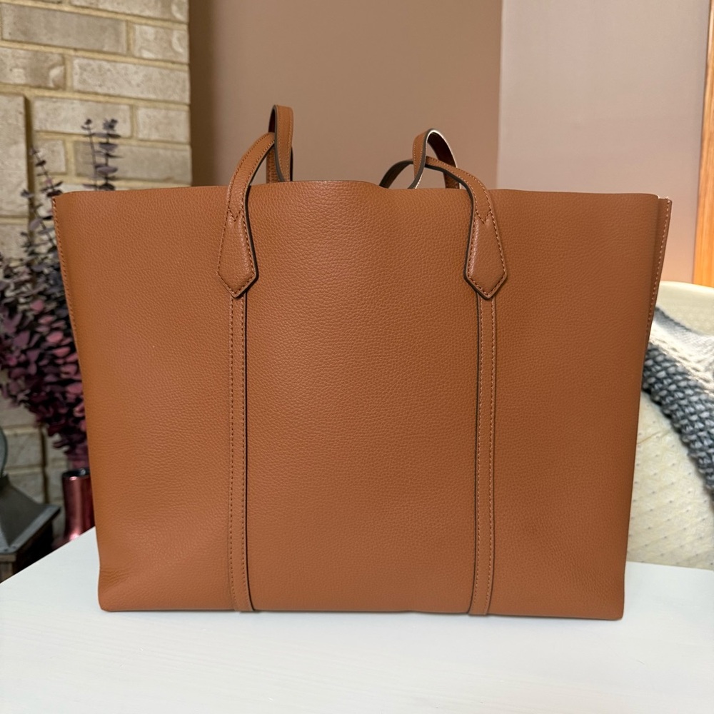 Tory Burch Triple Compartment Perry Tote - Tan Leather - Picture 5 of 15